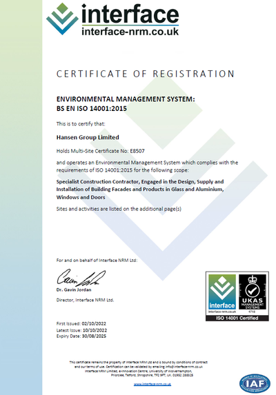 HansenGroup -ISO14001